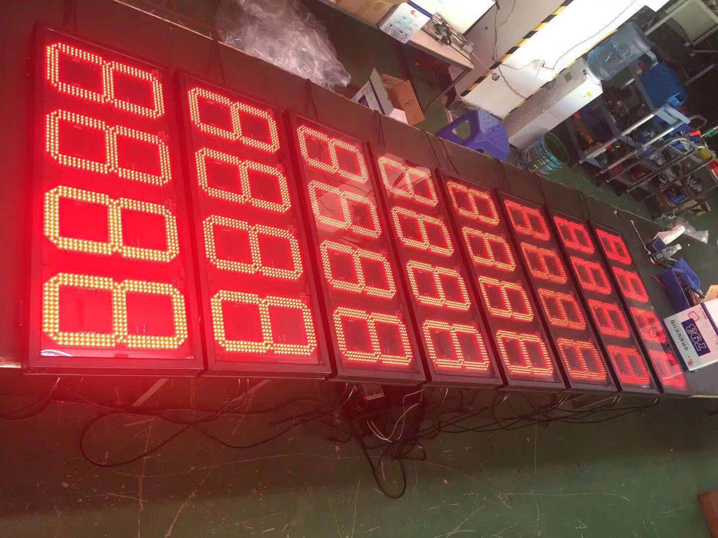 Multiple size waterproof LED Gas Station Sign with Rear
