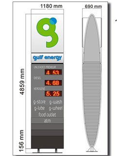 led gas price sign Censtar